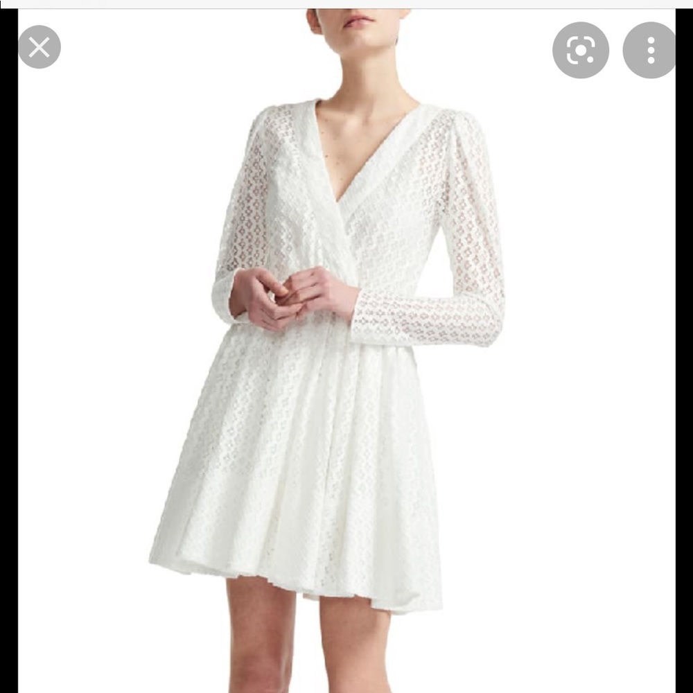 Maje guipure lace white dress